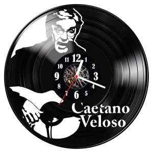 Zegar ścienny z płyty winylowej Caetano Veloso 1366.14