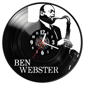 Zegar ścienny z płyty winylowej Ben Webster 1364.14