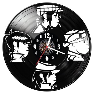 Zegar ścienny z płyty winylowej Gorillaz 1360.14