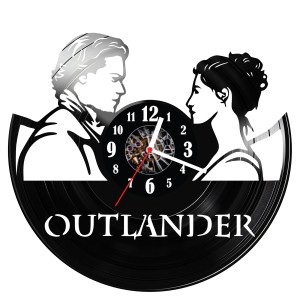 Zegar ścienny z płyty winylowej Outlander 1338.14