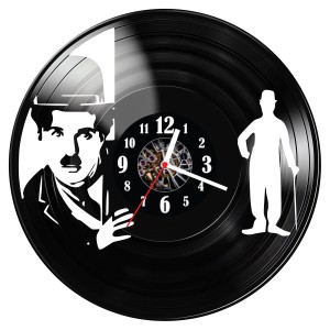 Zegar ścienny z płyty winylowej Charlie Chaplin 1175.14