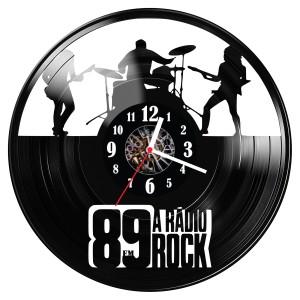 Zegar ścienny z płyty winylowej Radio Rock 1320.14