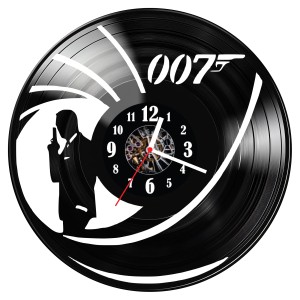 Zegar ścienny z płyty winylowej James Bond 1307.14