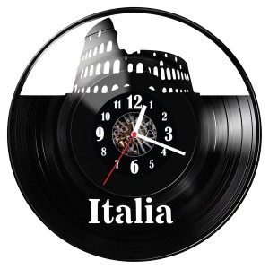 Zegar ścienny z płyty winylowej Włochy 1194.14