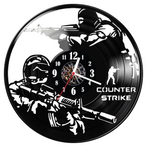 Zegar ścienny z płyty winylowej Counter Strike 1210.14