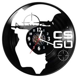 Zegar ścienny z płyty winylowej Counter Strike 1213.14