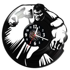 Zegar ścienny z płyty winylowej Hulk 1242.14