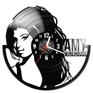 Zegar ścienny z płyty winylowej Amy Winehouse 1250.14