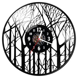 Zegar ścienny z płyty winylowej Las 1265.14