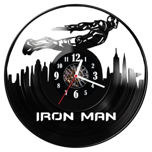 Zegar ścienny z płyty winylowej Iron Man 1270.14
