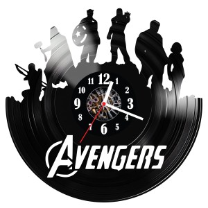 Zegar ścienny z płyty winylowej Avengers 1271.14