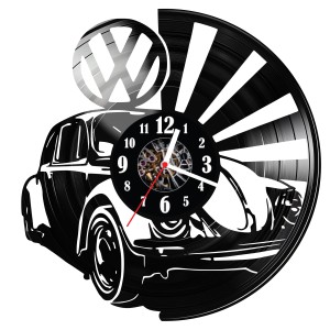Zegar ścienny z płyty winylowej Volkswagen Beetle 1273.14