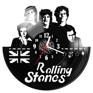 Zegar ścienny z płyty winylowej The Rolling Stones 1287.14