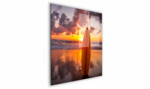 OBRAZ NA SZKLE KWADRATOWY 30x30cm  014 Deska surfingowa