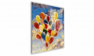 OBRAZ NA SZKLE KWADRATOWY 50x50cm 007 Balony