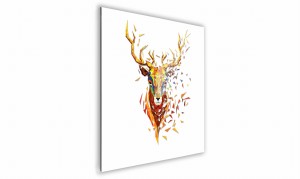 OBRAZ NA SZKLE KWADRATOWY 50x50cm 025 Geometryczny jeleń