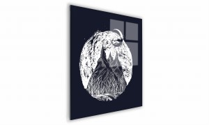 OBRAZ NA SZKLE KWADRATOWY 50x50cm 029 Góry nocą