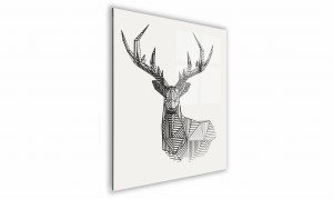 OBRAZ NA SZKLE KWADRATOWY 50x50cm 035 Jeleń