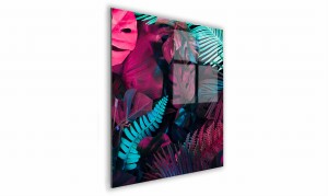 OBRAZ NA SZKLE KWADRATOWY 50x50cm 046 Kolorowe liście