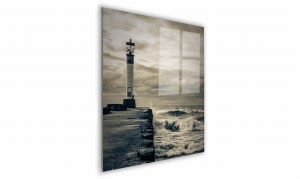 OBRAZ NA SZKLE KWADRATOWY 50x50cm 054 Latarnia morska