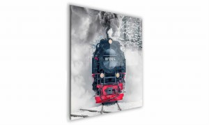 OBRAZ NA SZKLE KWADRATOWY 50x50cm 056 Lokomotywa