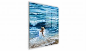 OBRAZ NA SZKLE KWADRATOWY 50x50cm 066 Morska bryza