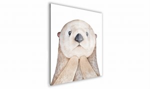 OBRAZ NA SZKLE KWADRATOWY 50x50cm 112 Wydra