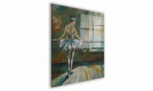 OBRAZ NA SZKLE KWADRATOWY 70x70cm 004 Baletnica