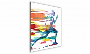 OBRAZ NA SZKLE KWADRATOWY 70x70cm 008 Biegacz