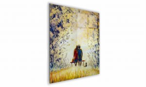 OBRAZ NA SZKLE KWADRATOWY 70x70cm 115 Zakochani
