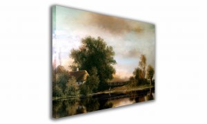 OBRAZ NA PŁÓTNIE 110 Wieś 30x20cm