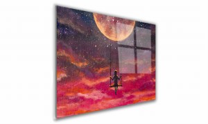 OBRAZ NA SZKLE PROSTOKĄTNY 60x40cm 032 Huśtawka