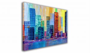 OBRAZ NA PŁÓTNIE PROSTOKĄTNY - Wieżowce