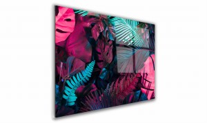 OBRAZ NA SZKLE PROSTOKĄTNY 100x70cm 046 Kolorowe liście