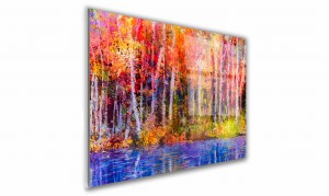 OBRAZ NA SZKLE PROSTOKĄTNY 60x40cm 052 Las