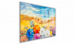 OBRAZ NA SZKLE PROSTOKĄTNY 30x20cm 082 Plaża