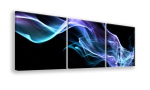 OBRAZ NA PŁÓTNIE - 3-CZĘŚCIOWY - TYP A - Abstrakcja niebieska