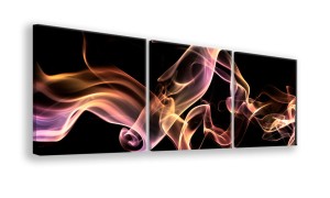 OBRAZ NA PŁÓTNIE - 3-CZĘŚCIOWY - TYP A - Abstrakcja z różem