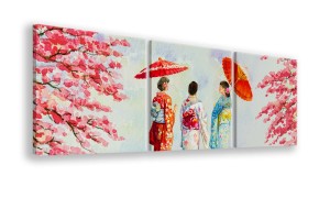 OBRAZ NA PŁÓTNIE - 3-CZĘŚCIOWY - TYP A - Japonia