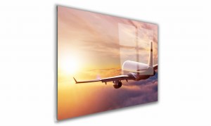 OBRAZ NA SZKLE PROSTOKĄTNY 30x20cm 124 Lot nad chmurami