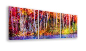 OBRAZ NA PŁÓTNIE - 3-CZĘŚCIOWY - TYP A - Las