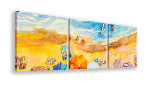 OBRAZ NA PŁÓTNIE - 3-CZĘŚCIOWY - TYP A - Plaża