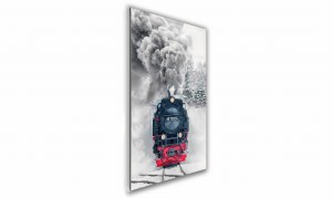 OBRAZ NA SZKLE PROSTOKĄTNY 40x60cm 056 Lokomotywa