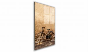 OBRAZ NA SZKLE PROSTOKĄTNY 40x60cm 088 Retro rower