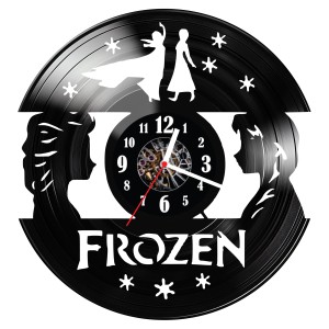 Zegar ścienny z płyty winylowej Kraina Lodu 1406.14