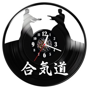 Zegar ścienny z płyty winylowej Aikido 1437.14