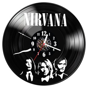Zegar ścienny z płyty winylowej Nirvana 1491.14