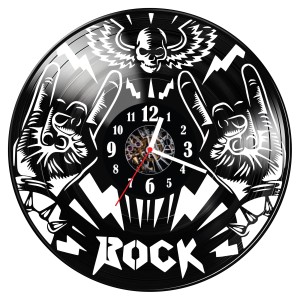 Zegar ścienny z płyty winylowej Rock 1521.14