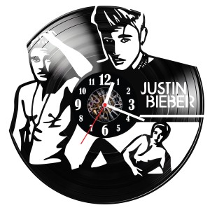 Zegar ścienny z płyty winylowej Justin Bieber 1534.14