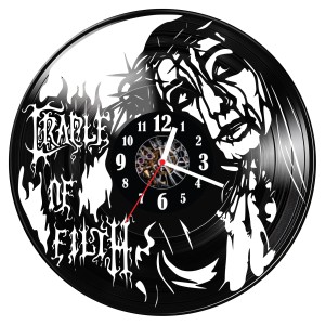Zegar ścienny z płyty winylowej Cradle of Filth 1558.14